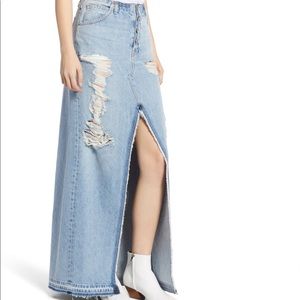 Long denim Skirt